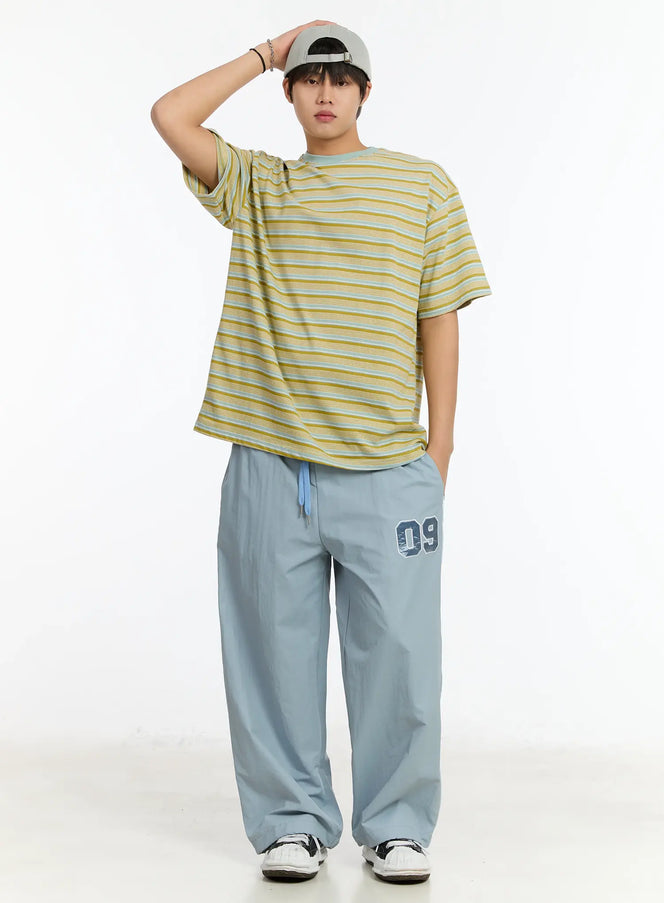 mens-striped-t-shirt-im503 / Light blue