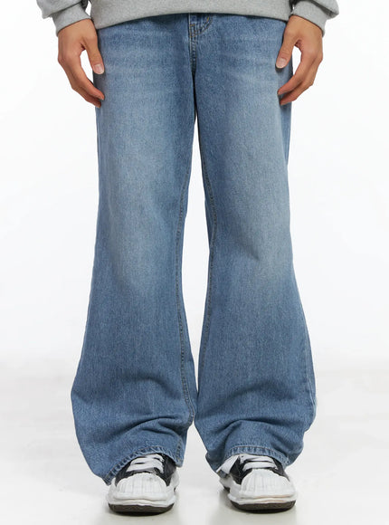 mens-semi-flared-jeans-ij514 / Light blue