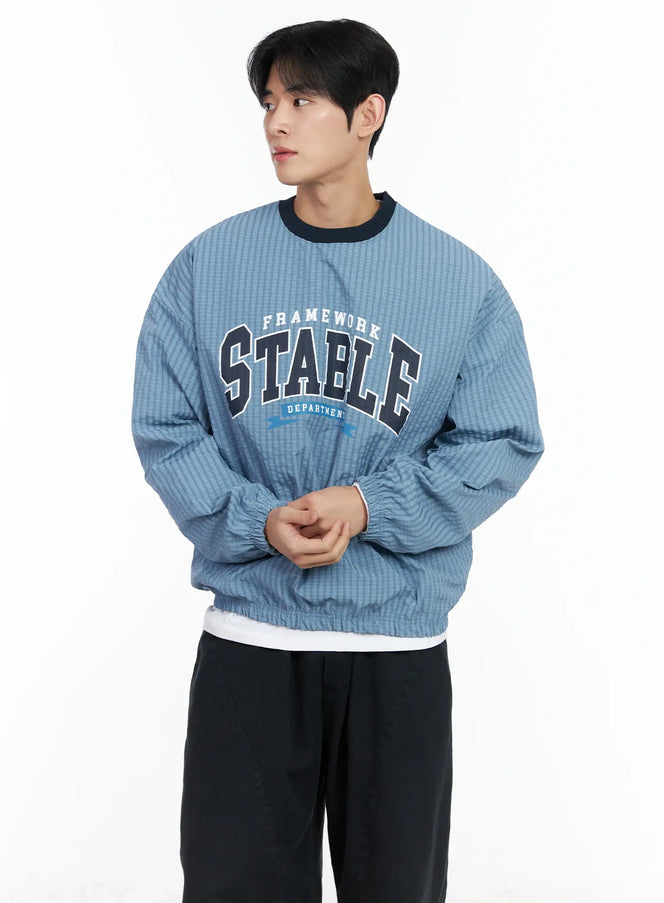 mens-plaid-sweatshirt-im523 / Light blue