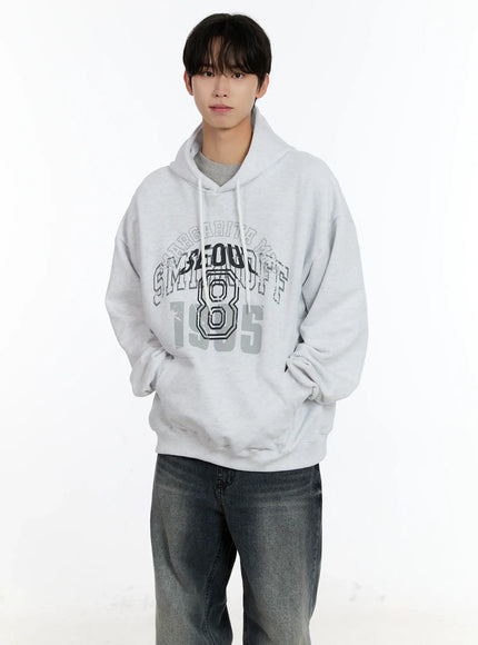 mens-relaxed-fit-graphic-hoodie-id502 / Light gray