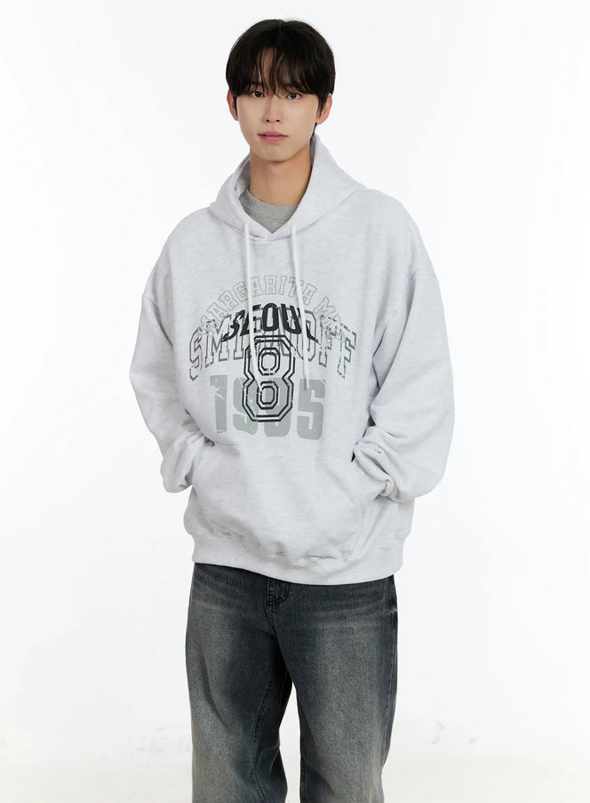mens-relaxed-fit-graphic-hoodie-id502 / Light gray