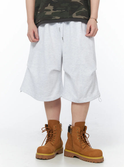 mens-casual-parachute-shorts-light-gray-iy522 / Light gray