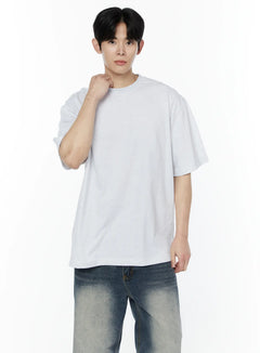 mens-side-slit-t-shirt-light-gray-iy505 / Light gray