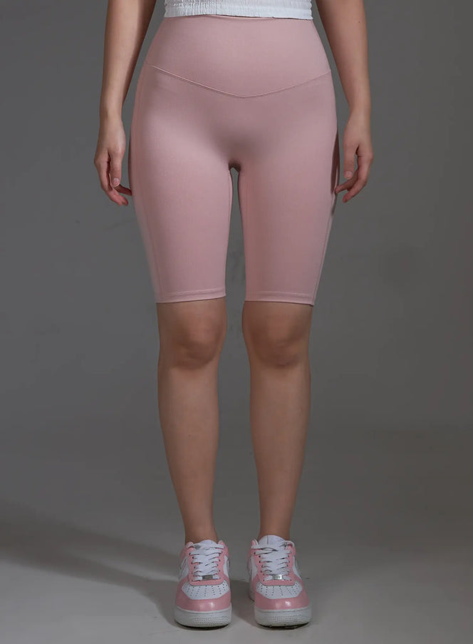 light-pink-high-waist-biker-shorts-light-pink-io517 / Light pink