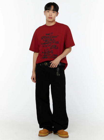 mens-oversized-graphic-tee-iu518 / Red