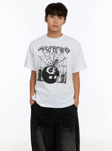 mens-8-ball-spider-graphic-t-shirt-im530 / White