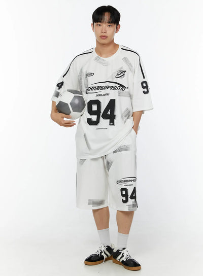 mens-oversized-sports-graphic-shirt-white-iu518 / White