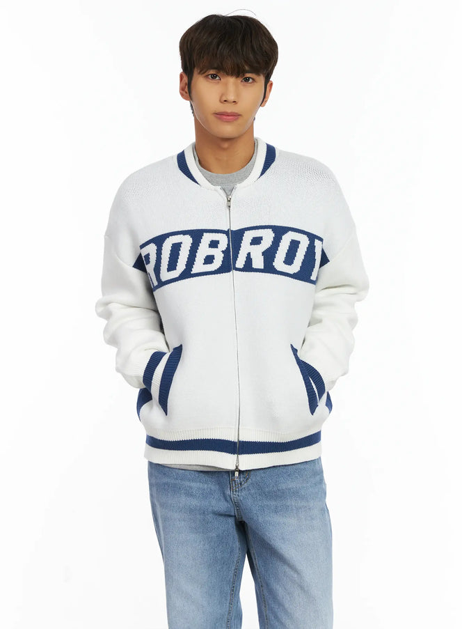 mens-roy-zip-up-cardigan-ij514 / White