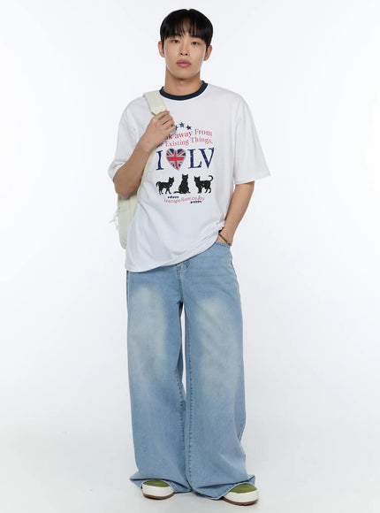 mens-graphic-round-neck-t-shirt-ia520 / White