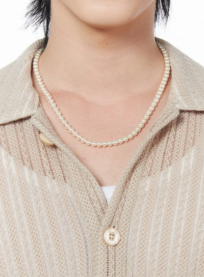 basic-bead-necklace-iy519 / White