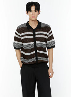 mens-striped-short-sleeve-cardigan-iu508