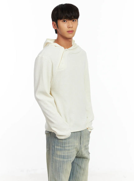 mens-waffle-knit-henley-neck-hoodie-if504
