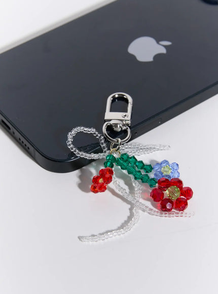 red-flower-ribbon-keychain-is516