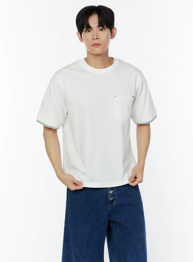 mens-layered-semi-crop-t-shirt-with-pocket-iu504