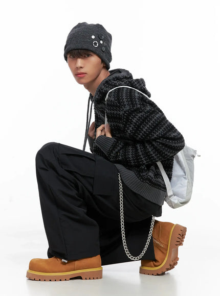 mens-striped-textured-double-zip-up-hoodie-io506