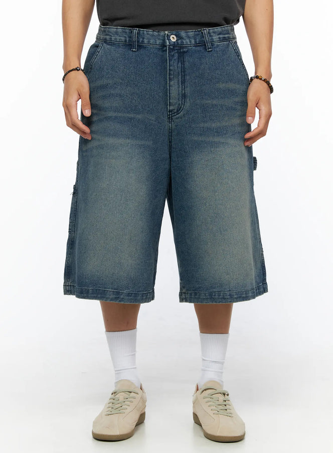 Men's Patchwork Carpenter Jorts IL520