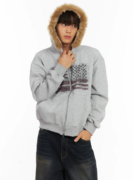 mens-flag-graphic-fur-zip-up-hoodie-id511