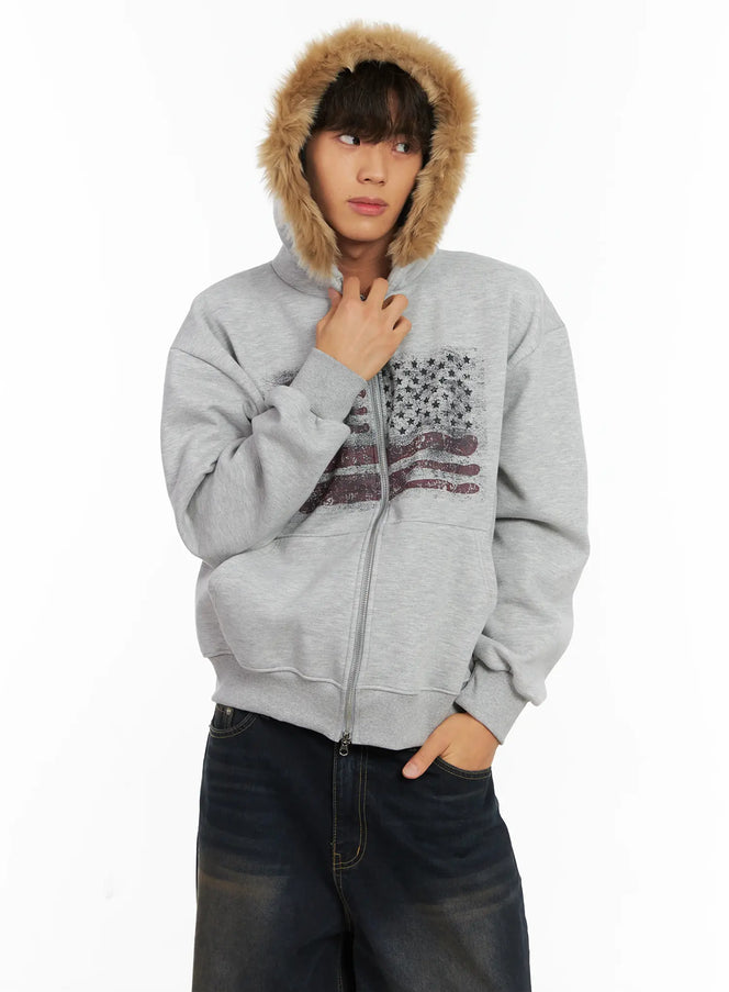 mens-flag-graphic-fur-zip-up-hoodie-id511