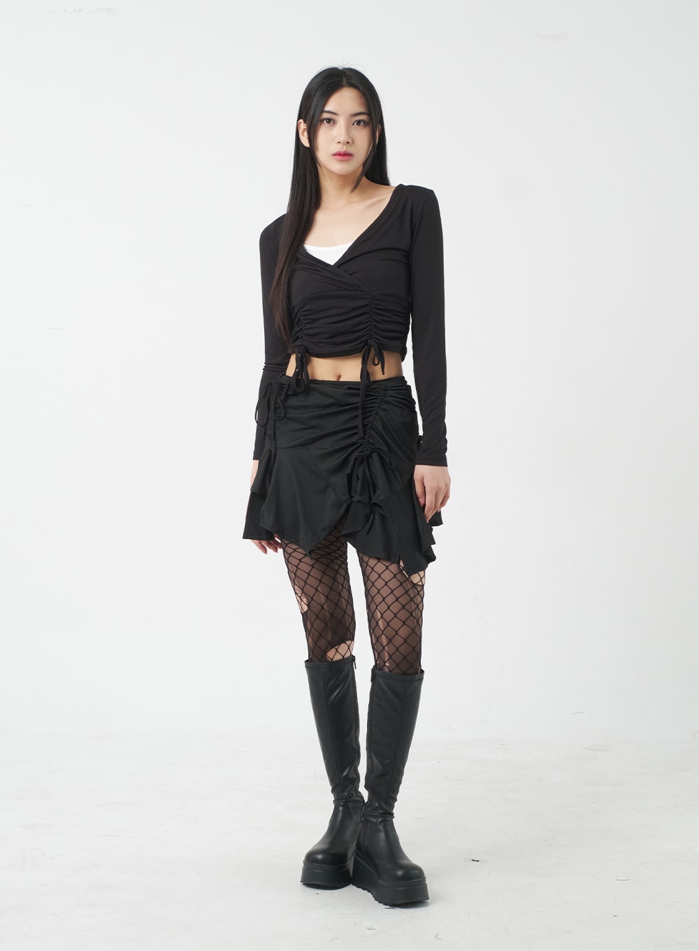 Unbalanced Mini Skirt BY309