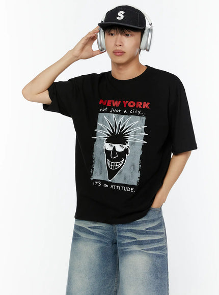 mens-nyc-graphic-tee-iu516 / Black