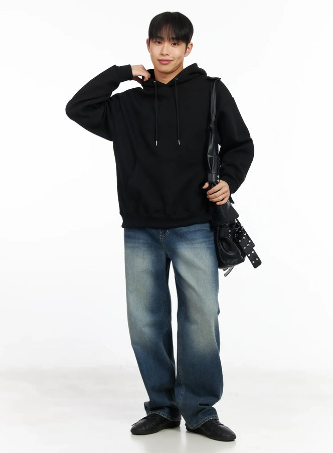 mens-basic-hoodie-im511 / Black