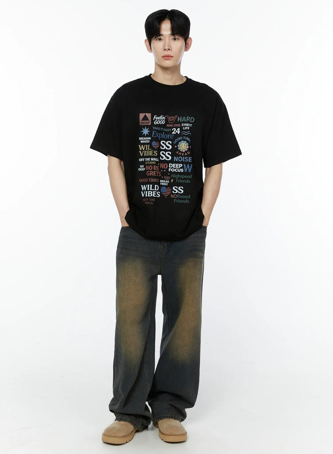 mens-modern-vibes-graphic-t-shirt-ia527 / Black
