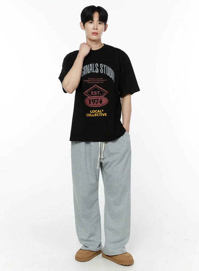 1974-vintage-print-t-shirt-ia530 / Black