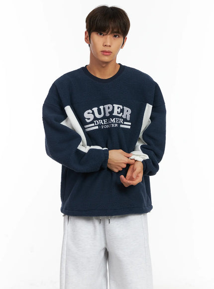 mens-sherpa-fleece-sweatshirt-id511 / Dark blue