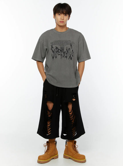 mens-pigment-dyed-graphic-tee-iy514 / Gray