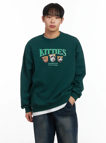 oversized-animal-graphic-sweatshirt-id515 / Green