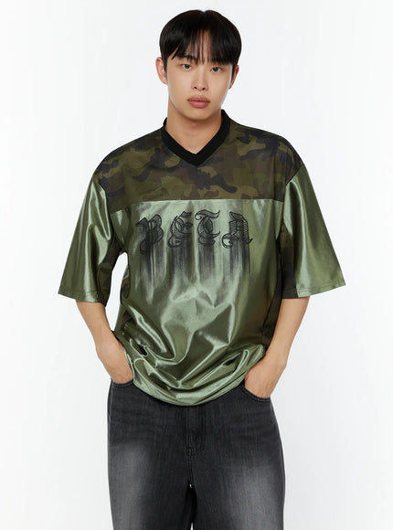 mens-camo-graphic-tee-iu516 / Green