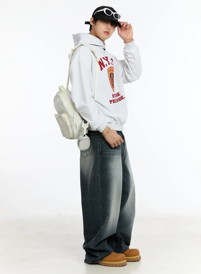 mens-graphic-hoodie-im503 / Light gray