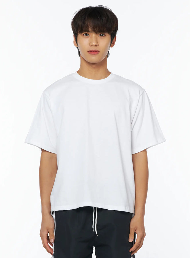 mens-basic-white-t-shirt-iu503 / White