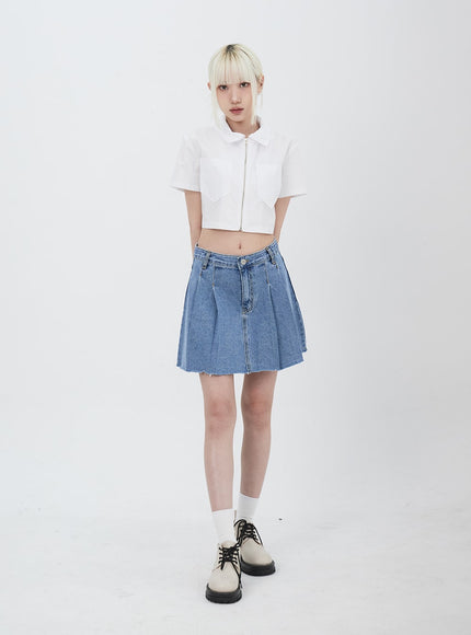 pleated-denim-mini-skirt-iu313