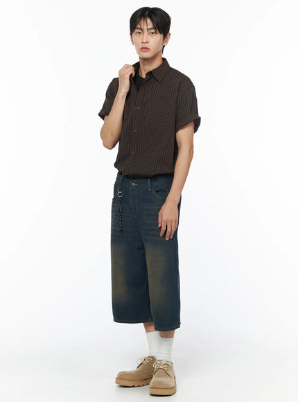 mens-chocolate-plaid-button-up-shirt-iu510