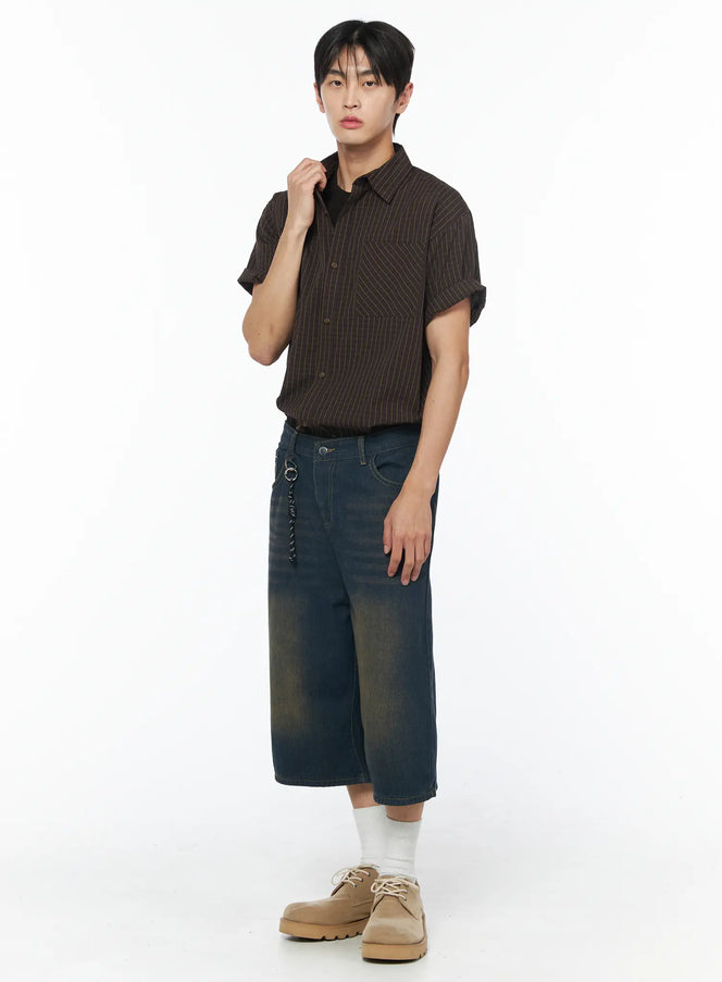 mens-chocolate-plaid-button-up-shirt-iu510