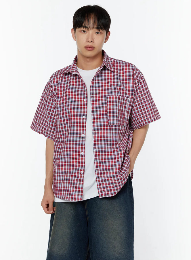 mens-plaid-short-sleeve-shirt-iu516