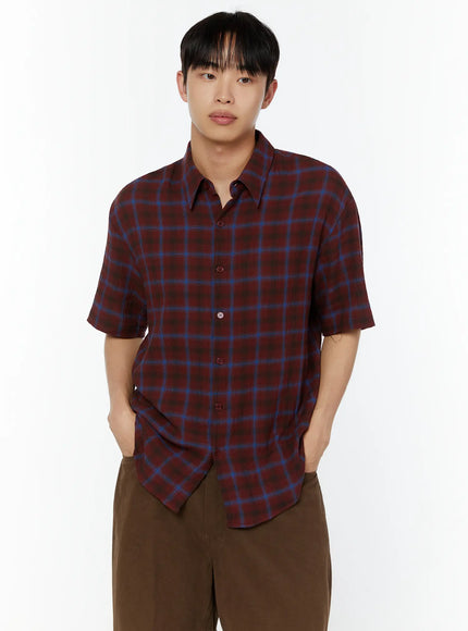 mens-rolled-sleeve-plaid-shirt-iu515