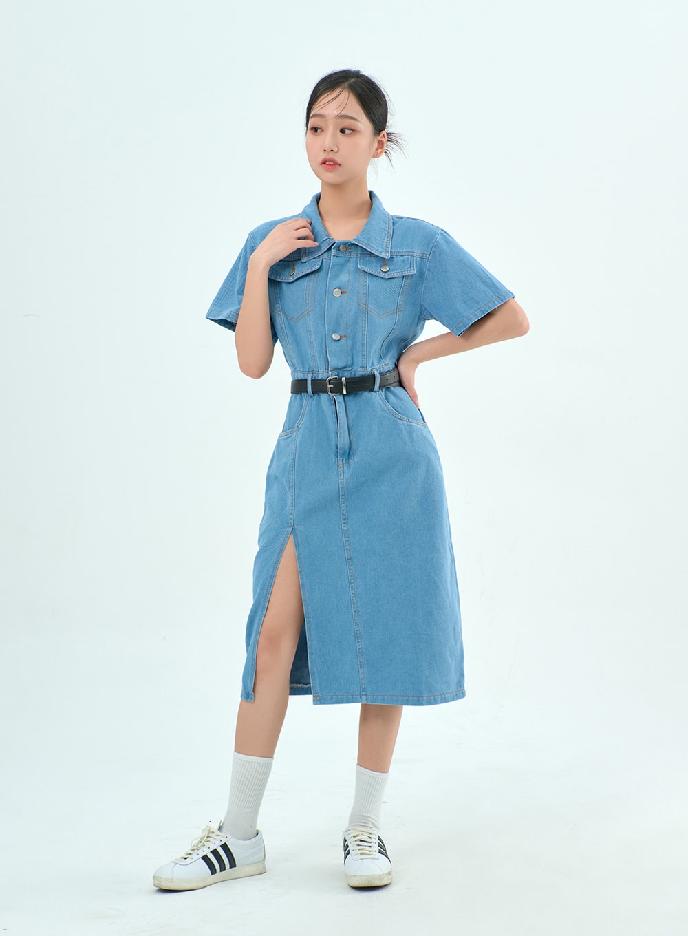 Warehouse western shop midi denim dress