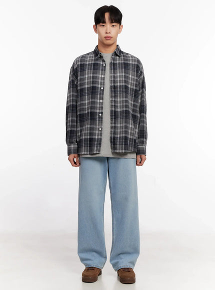 mens-casual-plaid-check-shirt-io528