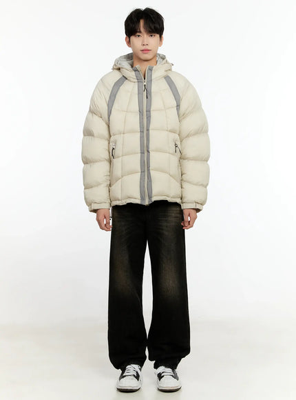 mens-color-block-puffer-jacket-light-beige-io531