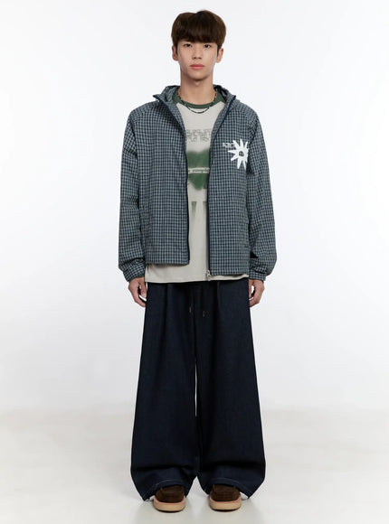 mens-checkered-windbreaker-jacket-is529