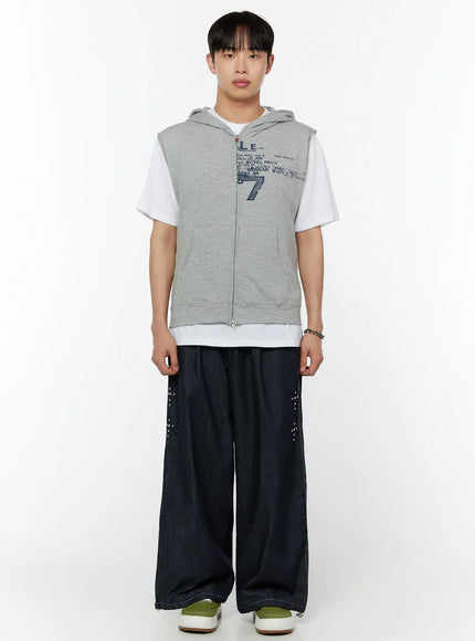 mens-hooded-zip-up-sleeveless-vest-iu516