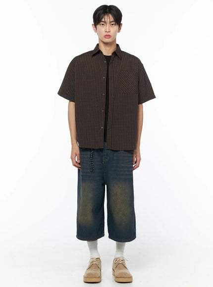 mens-chocolate-plaid-button-up-shirt-iu510