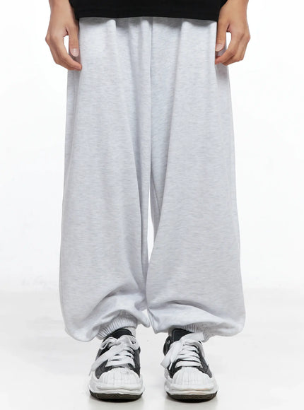 mens-loose-sweatpants-io506 / Light gray