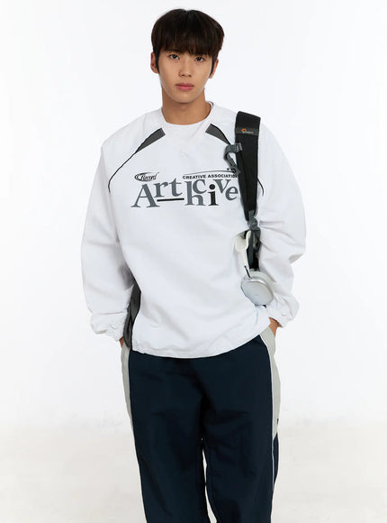 mens-athletic-v-neck-pullover-im530 / White