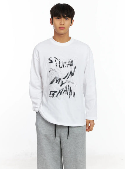 mens-graphic-long-sleeve-tee-if506 / White
