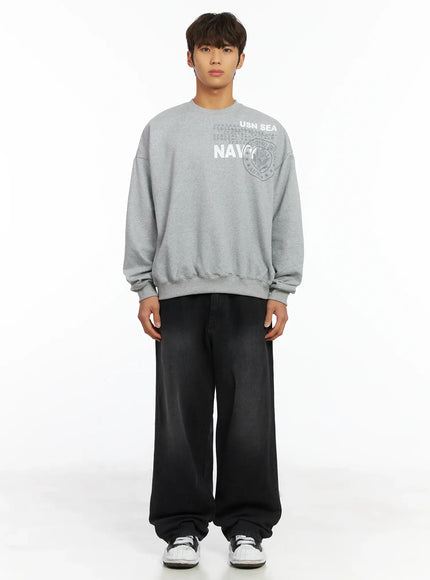 mens-straight-semi-wide-fleece-jeans-black-ij514