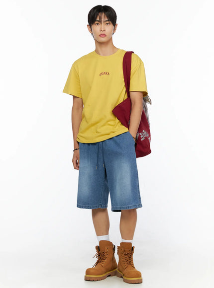 Men's Drawstring Washed Jorts IL520