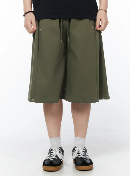 mens-casual-snap-button-bermuda-shorts-dark-green-iy522